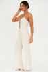 'Ari' Cutout Button Cami and Wide Leg Pants Set - Celes Fashion